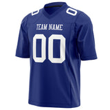 Custom Royal White Solid Colour Football Jersey