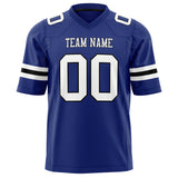 Custom Royal White Solid Colour Football Jersey