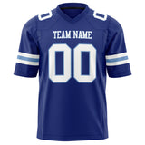 Custom Royal White Solid Colour Football Jersey