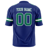 Custom Royal Kelly Green Solid Colour Football Jersey