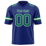 Custom Royal Kelly Green Solid Colour Football Jersey