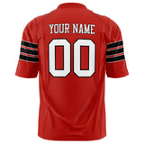 Custom Scarlet White Solid Colour Football Jersey