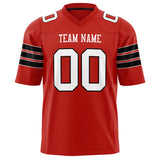 Custom Scarlet White Solid Colour Football Jersey