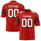 Custom Scarlet White Solid Colour Football Jersey