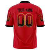 Custom Scarlet Black Solid Colour Football Jersey