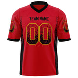 Custom Scarlet Black Solid Colour Football Jersey