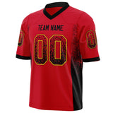 Custom Scarlet Black Solid Colour Football Jersey