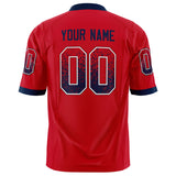 Custom Scarlet Navy Solid Colour Football Jersey