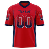 Custom Scarlet Navy Solid Colour Football Jersey