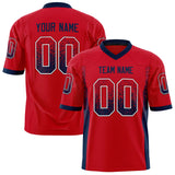 Custom Scarlet Navy Solid Colour Football Jersey