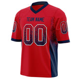 Custom Scarlet Navy Solid Colour Football Jersey