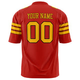 Custom Scarlet Gold Solid Colour Football Jersey