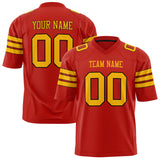 Custom Scarlet Gold Solid Colour Football Jersey