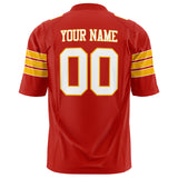 Custom Scarlet White Solid Colour Football Jersey