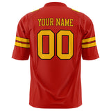 Custom Scarlet White Solid Colour Football Jersey