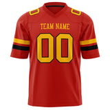 Custom Scarlet Gold Solid Colour Football Jersey