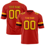 Custom Scarlet Gold Solid Colour Football Jersey