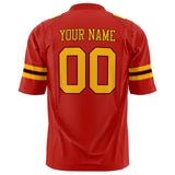 Custom Scarlet Gold Solid Colour Football Jersey