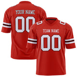 Custom Scarlet White Solid Colour Football Jersey