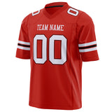 Custom Scarlet White Solid Colour Football Jersey