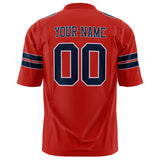 Custom Scarlet Navy Solid Colour Football Jersey