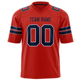 Custom Scarlet Navy Solid Colour Football Jersey