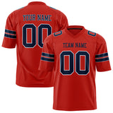 Custom Scarlet Navy Solid Colour Football Jersey