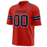 Custom Scarlet Navy Solid Colour Football Jersey