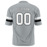 Custom Silver White Solid Colour Football Jersey