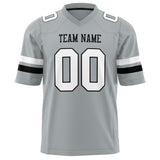 Custom Silver White Solid Colour Football Jersey