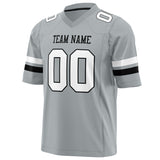 Custom Silver White Solid Colour Football Jersey