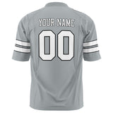 Custom Silver White Solid Colour Football Jersey