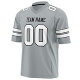 Custom Silver White Solid Colour Football Jersey