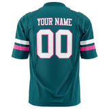 Custom Teal White Solid Colour Football Jersey