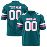 Custom Teal White Solid Colour Football Jersey FT01240725TE503