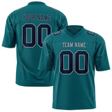 Custom Teal Navy Solid Colour Football Jersey FT01240725TE506