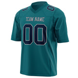 Custom Teal Navy Solid Colour Football Jersey