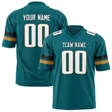 Custom Teal White Solid Colour Football Jersey