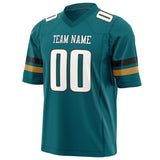 Custom Teal White Solid Colour Football Jersey