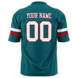 Custom Teal White Solid Colour Football Jersey