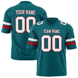 Custom Teal White Solid Colour Football Jersey FT01240725TE514