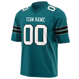 Custom Teal White Solid Colour Football Jersey