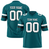 Custom Teal White Solid Colour Football Jersey FT01240725TE516