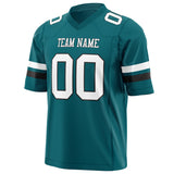 Custom Teal White Solid Colour Football Jersey