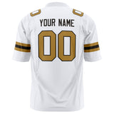 Custom White Brown Solid Colour Football Jersey