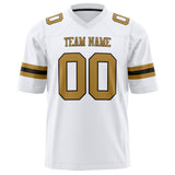 Custom White Brown Solid Colour Football Jersey