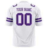 Custom White Purple Solid Colour Football Jersey