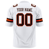 Custom White Brown Solid Colour Football Jersey