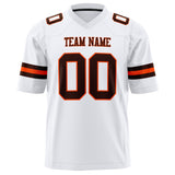 Custom White Brown Solid Colour Football Jersey