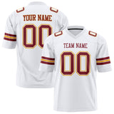 Custom White Maroon Solid Colour Football Jersey